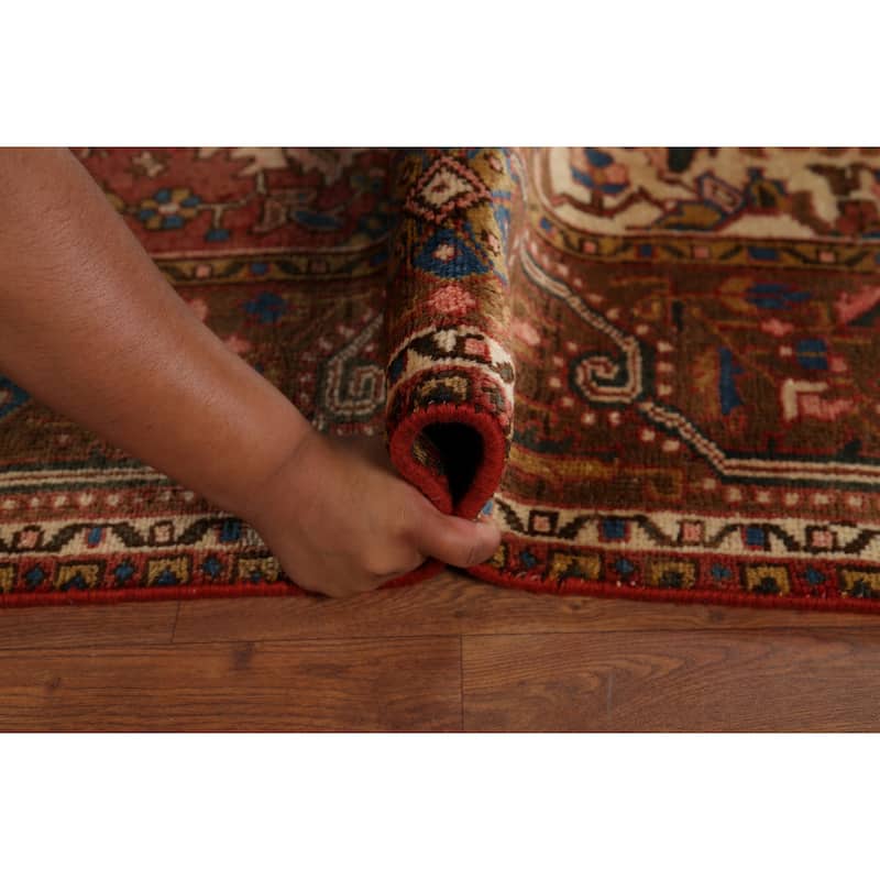 Heriz Persian Vintage Area Rug Handmade Wool Carpet - 7'7"x 10'6"