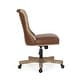 preview thumbnail 23 of 66, Coulee Upholstered Roll Back Swivel Office Chair by Christopher Knight Home - 24.75" L x 27.75" W x 35.50-40.00" H