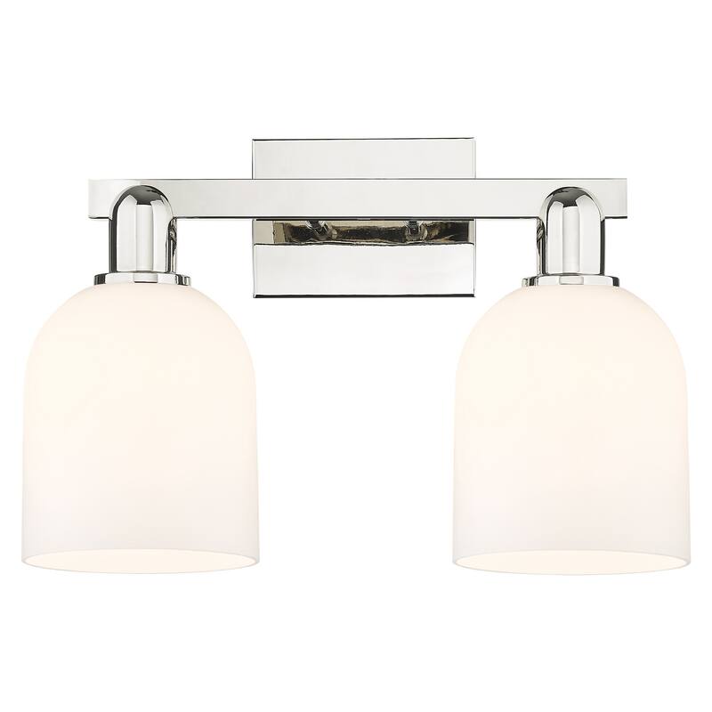 Innovations Lighting 716-2W-12-17 Bella Vanity Bella 2 Light 17" Wide - Polished Nickel / White