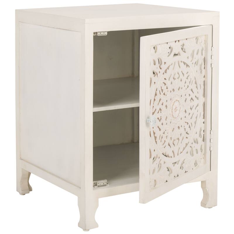 SAFAVIEH Adilene 2-Shelf Single Door Nightstand