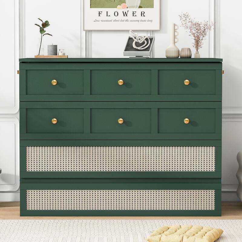 Murphy Bed with Versatile Storage & Large Drawers