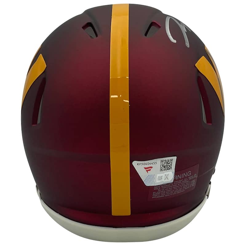 Jayden Daniels Autographed Washington Commanders Signed Football Mini Helmet Fanatics Authentic COA - 7x8x11