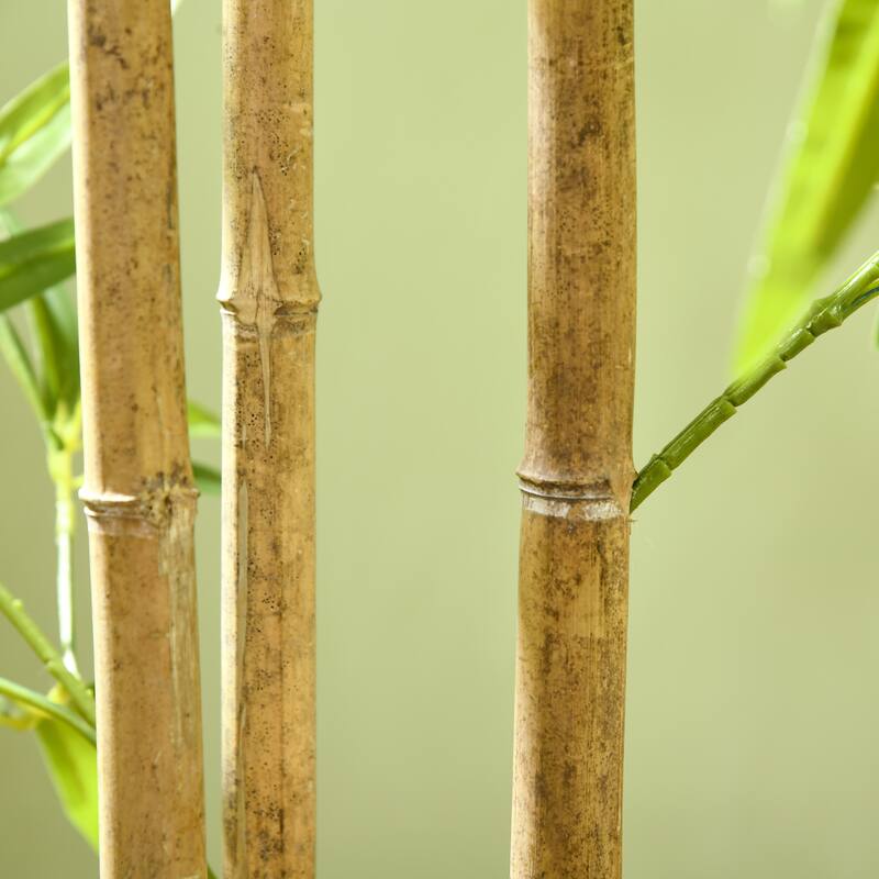 HOMCOM 6FT Artificial Bamboo Tree, Faux Decorative Plant in Nursery Pot for Indoor or Outdoor Décor