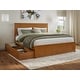 preview thumbnail 104 of 157, AFI Nantucket Platform Bed with Matching Footboard & Storage Drawers Light Toffee - King