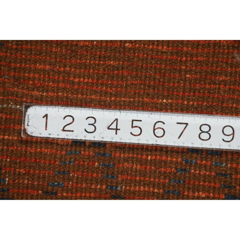 Moroccan Oriental Area Rug Hand-Knotted Orange Wool Carpet - 8'4" x 10'0"