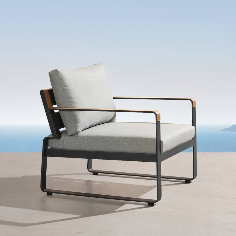 HIGOLD Denea Aluminum Outdoor Conversation Set, Modern Patio Furniture Sofa