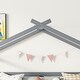preview thumbnail 5 of 17, Kid-Friendly Design Twin Size Loft Bed with Slide, Ladder, Safety Guardrails, House Roof Frame