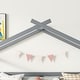 preview thumbnail 5 of 17, Twin Low Loft House Bed with Slide, Ladder, Safety Guardrails, House Roof Frame