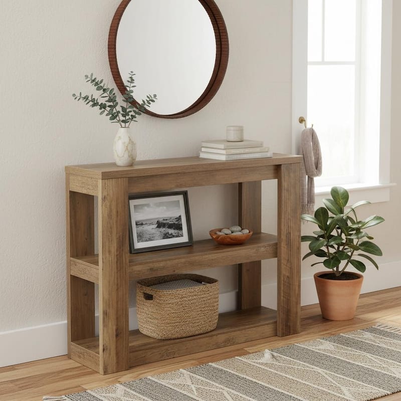41.34-Inch Console Table with Storage Shelves - 41.34" L x 11.81" W x 31.5" H