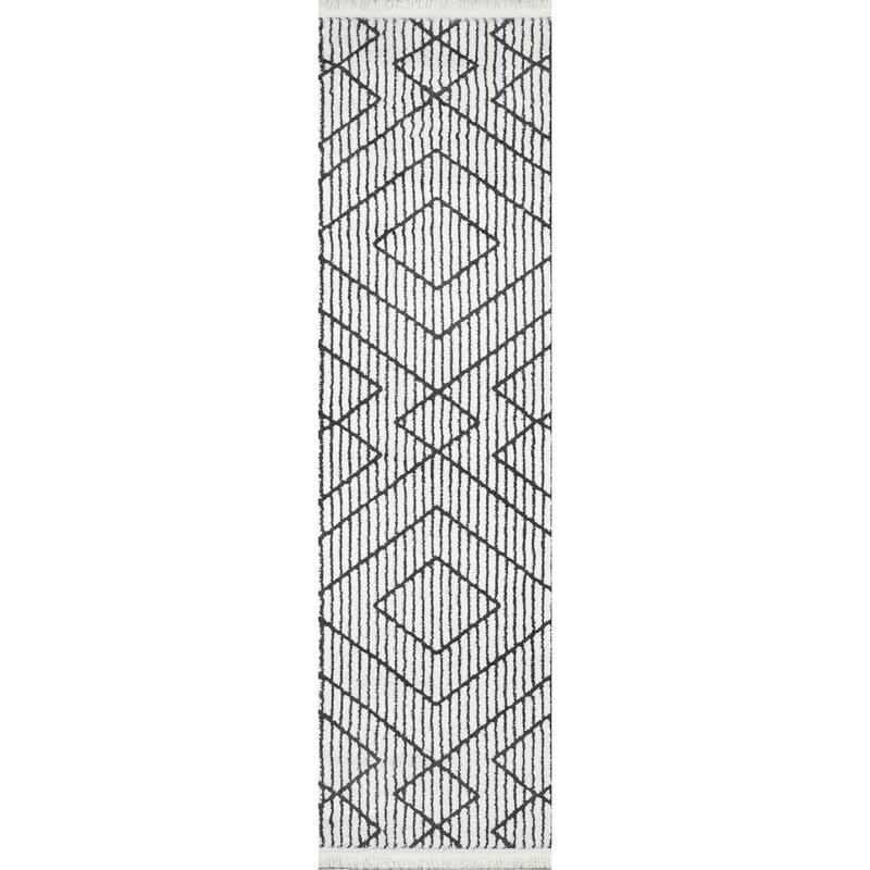 ECARPETGALLERY Machine Woven Sloane Ivory Runner Rug - 2'3 x 7'6 - Ivory - 2'3 x 7'6 - Runner