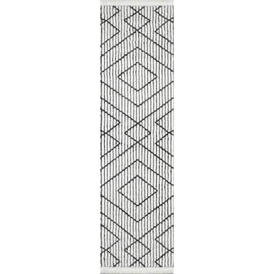 ECARPETGALLERY Machine Woven Sloane Ivory Runner Rug - 2'3 x 7'6