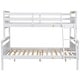 preview thumbnail 7 of 8, White Twin over Full Pine Wood Bunk Bed with Safety Guardrail for Bedroom