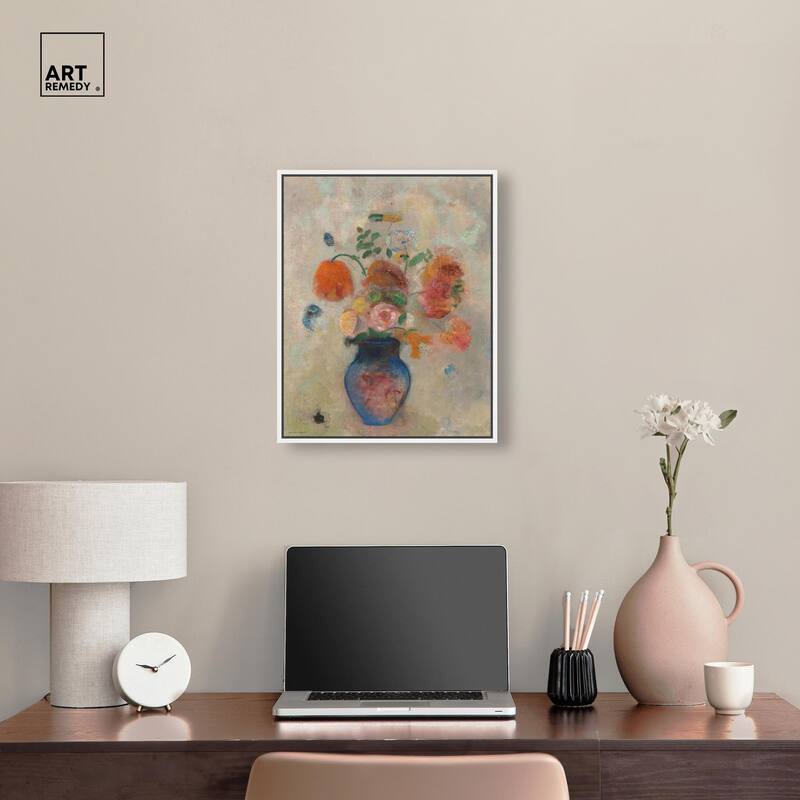 Vase with Flowers 1990 Canvas by Art Remedy