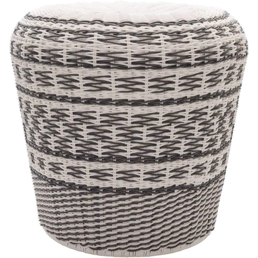 Alessandra Polyethylene/Metal Outdoor Stool (18 x 18 x 17)