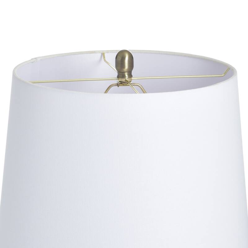 StyleCraft Glass Table Lamp - Igny Gold - White Shade