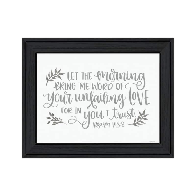 TrendyDecor4U "Your Unfailing Love" Framed Print Wall Art - Charcoal