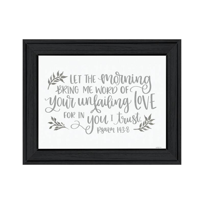 TrendyDecor4U "Your Unfailing Love" Framed Print Wall Art - Charcoal