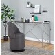 preview thumbnail 16 of 28, Silver Orchid Sala Desk in Metal & Wood