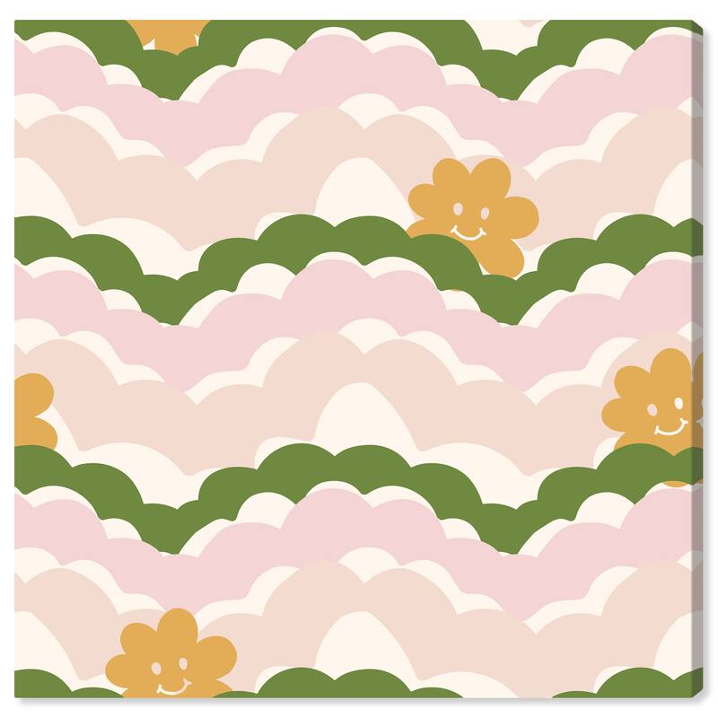 Wynwood Studio Canvas Floral and Botanical Fertile Garden Smiling Pink Modern & Contemporary Wall Art Canvas Print - 30 x 30
