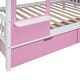 preview thumbnail 7 of 30, Fairy Tale Style Full-Over-Full Bunk Bed with 2 Drawers 3 Shelves and Slide, Storage Stairs