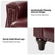preview thumbnail 50 of 67, HULALA HOME Cigar Mid-century Modern Genuine Leather Recliner with Solid Wood Legs and Nailhead Trim