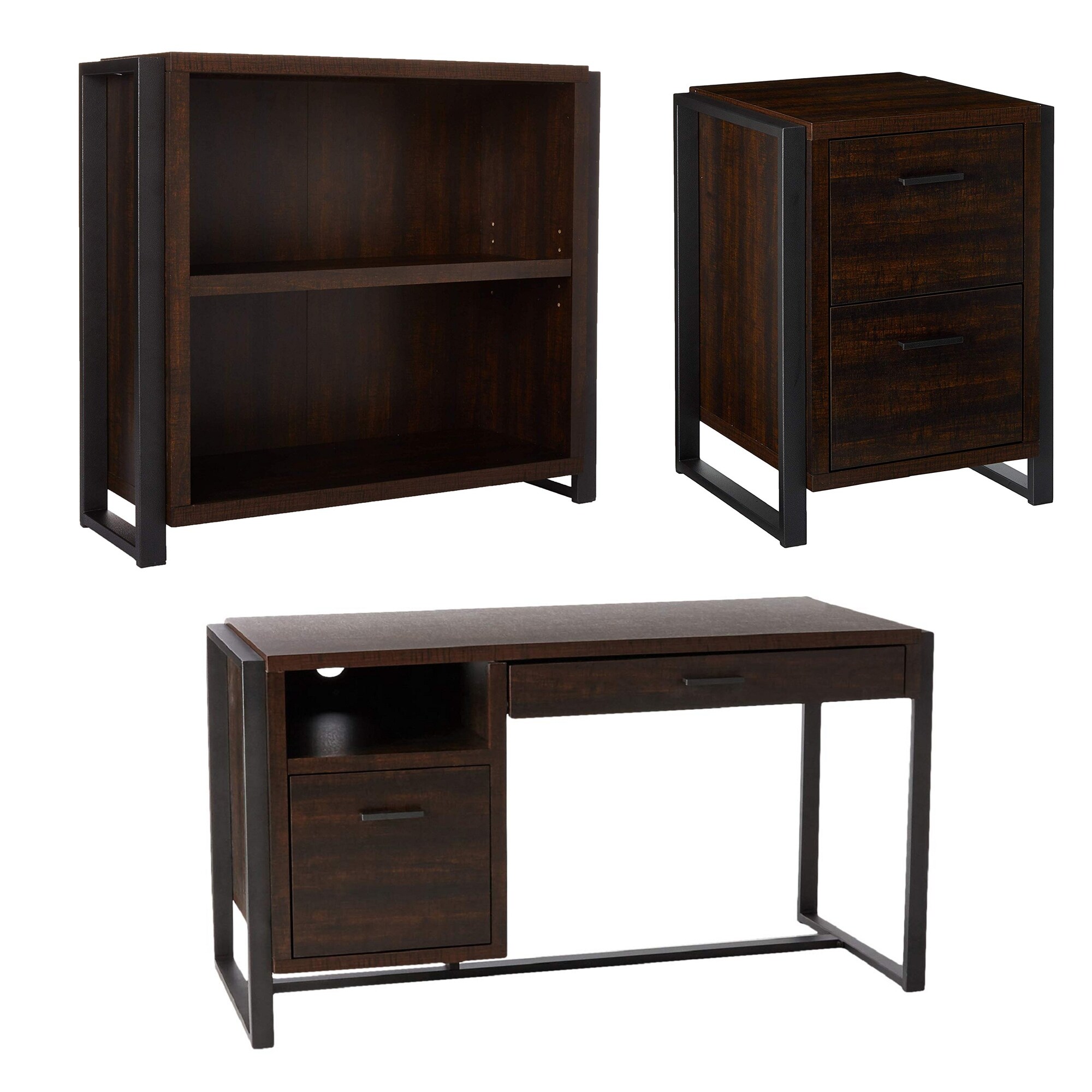 Offex Home Office 2 Drawer Vertical File Storage Cabinet Dark