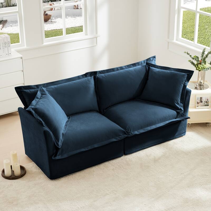 83.4″ Chenille Modular 3-Seater Sofa with Washable Covers & 300 lb Capacity