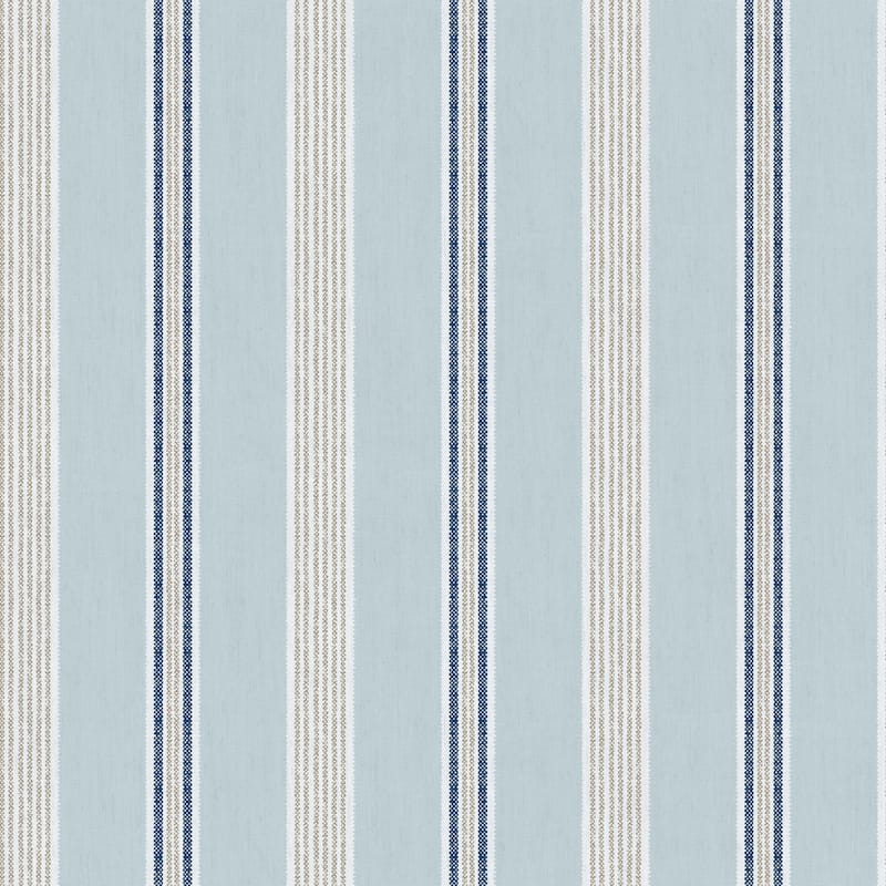 Galerie Wallcoverings Cottage Chic Multi Stripe ECODECO Material Matte Wallpaper Roll - 33 feet x 21 inches - Blue