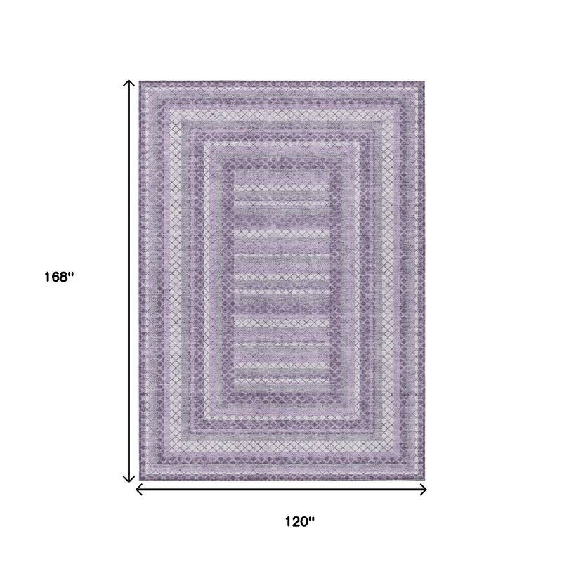 HomeRoots Geometric Transitional Rectangle Outdoor Rug