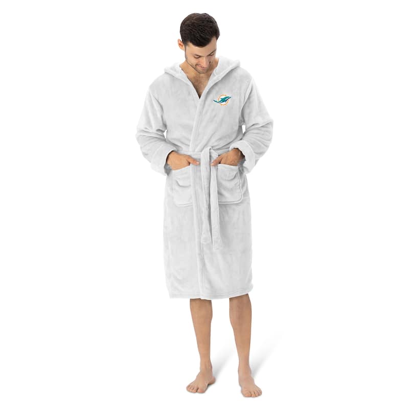NFL Hooded Silk Touch Robe - 26" x 47" - Miami Dolphins