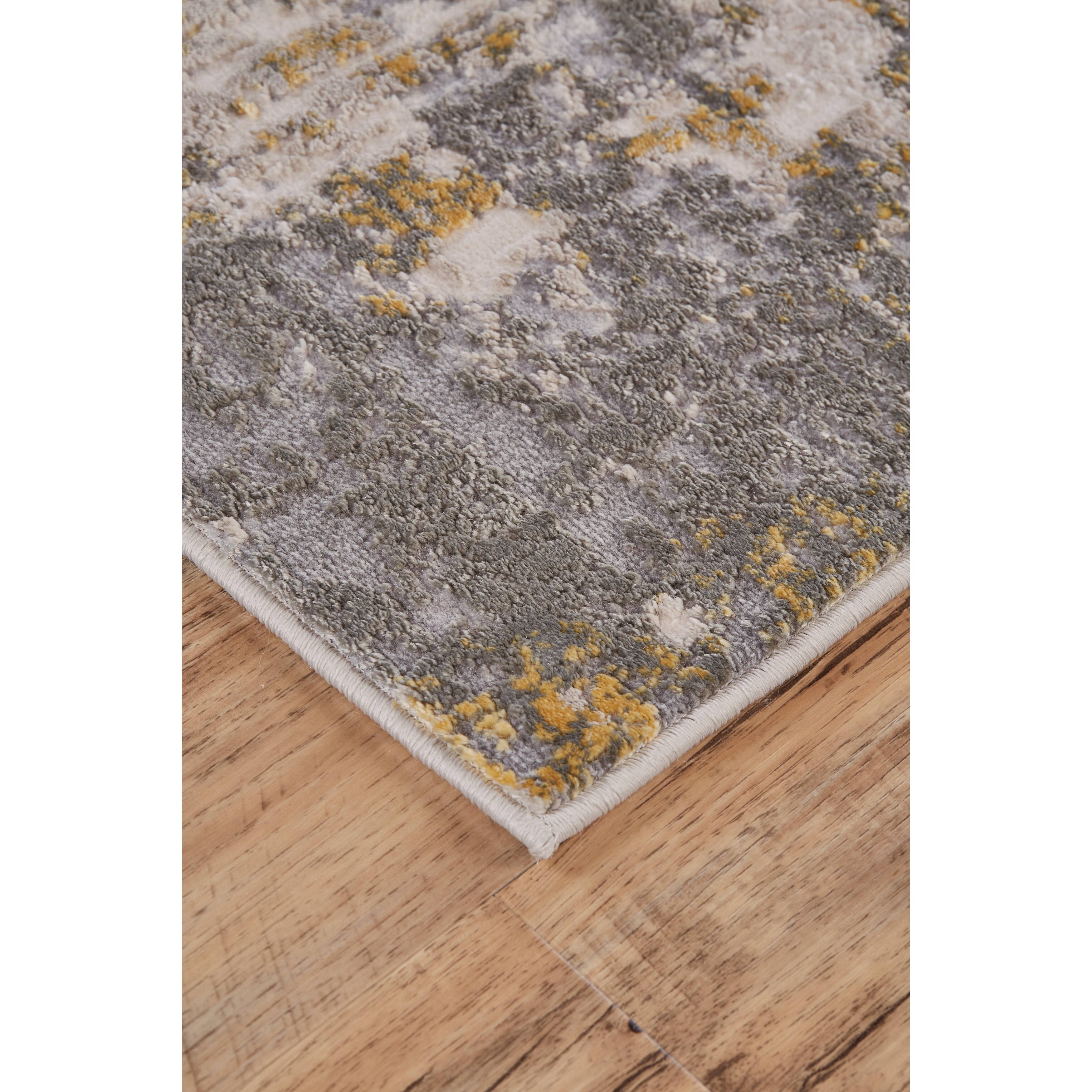 Vanhorn Metallic Abstract Rug, Gray/Taupe/Gold, Area Rug Bed Bath