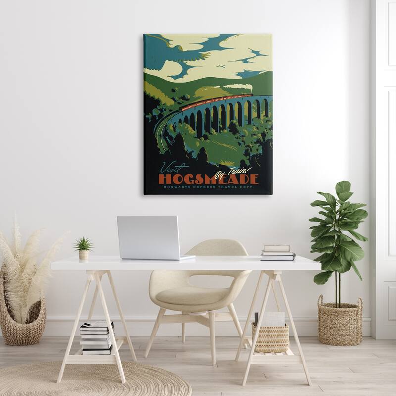 Stupell Hogsmeade By Train Fantasy Literature Stretched Canvas Wall Art, Design by Matheus Lopes Castro