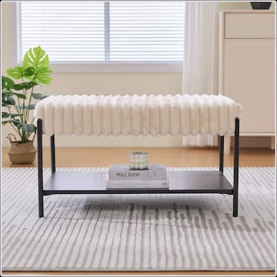 Upholstered Ottoman Coffee Table Foot Rest