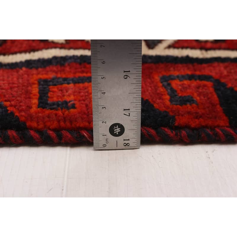 ECARPETGALLERY Hand-knotted Melis Vintage Red Wool Rug - 6'4 x 7'3