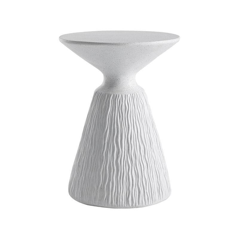 COSIEST Outdoor Patio Round Pedestal End Table, Side Table