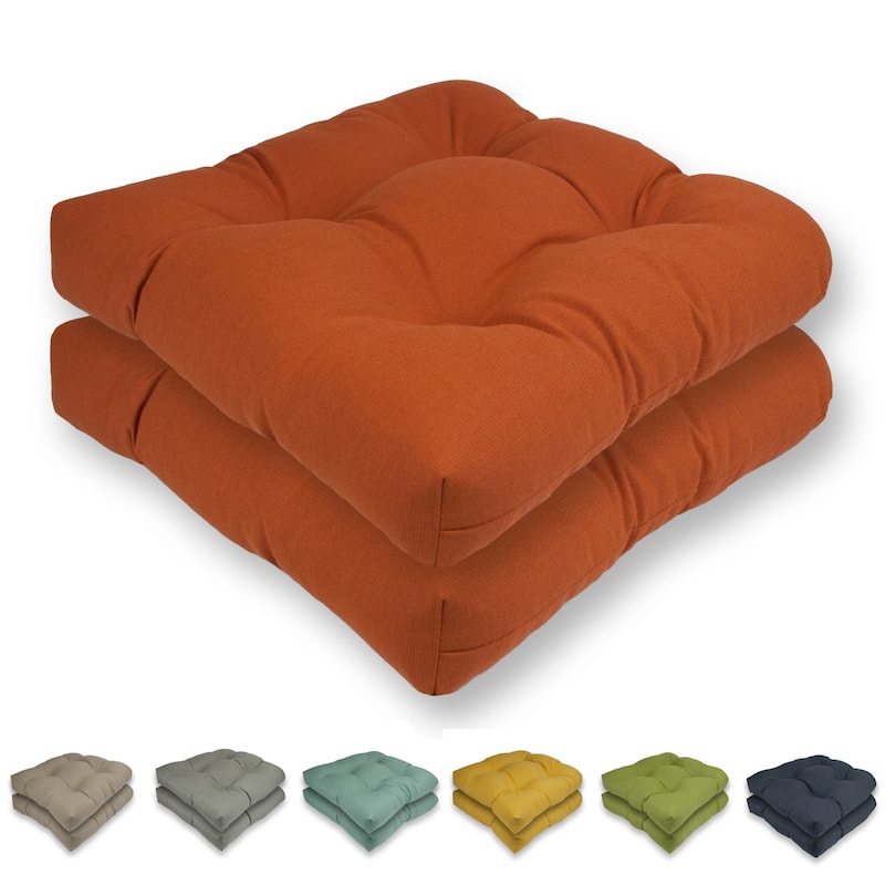 Austin Horn Classics Sunbrella Reversible Chair Cushion (Set of 2) - 16 x 16 x 3