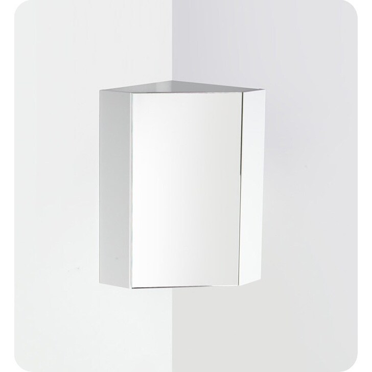Shop Fresca Fmc5082 Lucido 14 Single Door Framed Corner Medicine Cabinet White Overstock 23104707