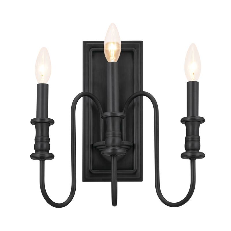 Kichler Lighting Karthe 13 inch 3-Light Wall Sconce Black