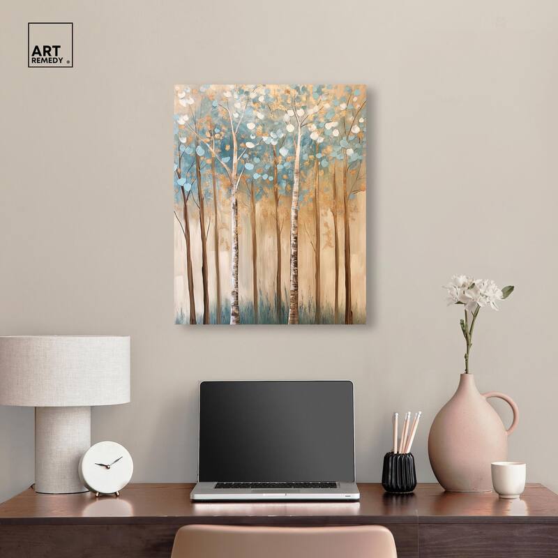 Birch Grove Radiance Canvas by Art Remedy, Gallery Wrapped