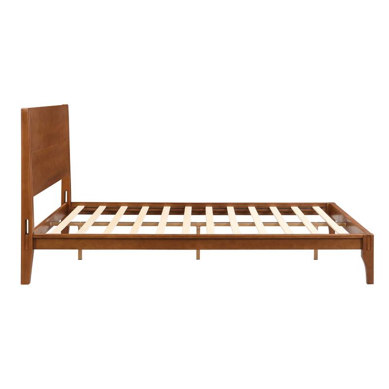 Bamboo Bed Frame Modern Platform Bed Wood Slat Support Low Profile Bed Open Frame with Under Bed Storage and Center Support Legs