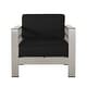 preview thumbnail 25 of 41, Christopher Knight Home Cape Coral Outdoor Aluminum Club Chair with Optional Sunbrella Cushions