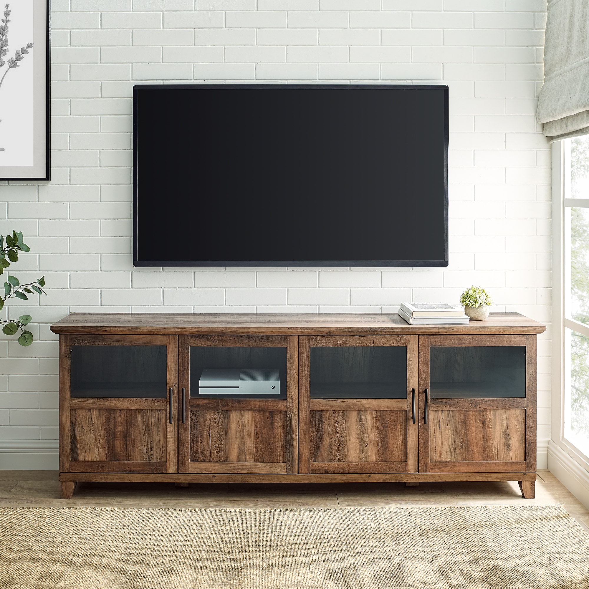 Walker Edison 70-inch Split Panel 4-Door TV Stand