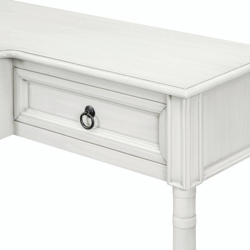 52'' Width Console Table with Drawers and Long Shelf for Entryway