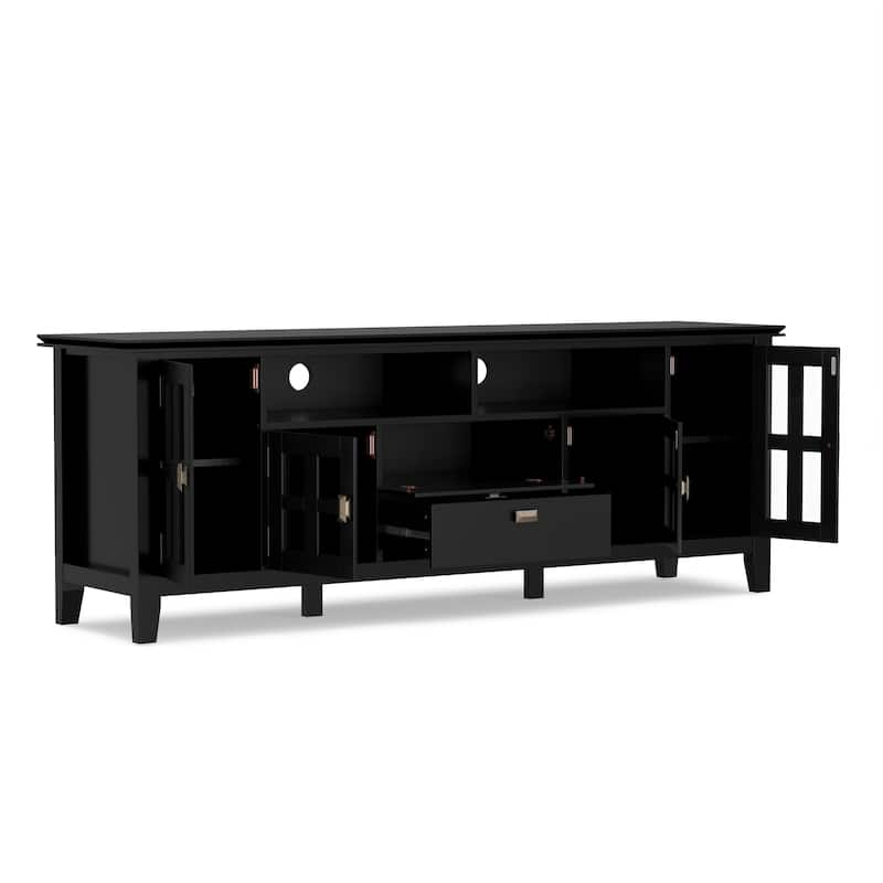 WYNDENHALL Stratford SOLID WOOD 72" Wide TV Media Stand For TVs up to 80"