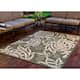 SAFAVIEH Courtyard Leatrice Indoor/ Outdoor Patio Backyard Rug - 5'3" x 7'7" - Olive/Natural