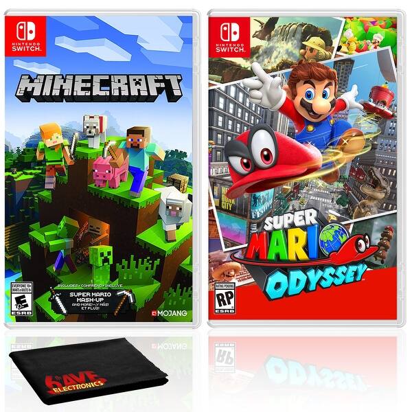 Minecraft Super Mario Odyssey Two Game Bundle Nintendo Switch Black Overstock 32054696