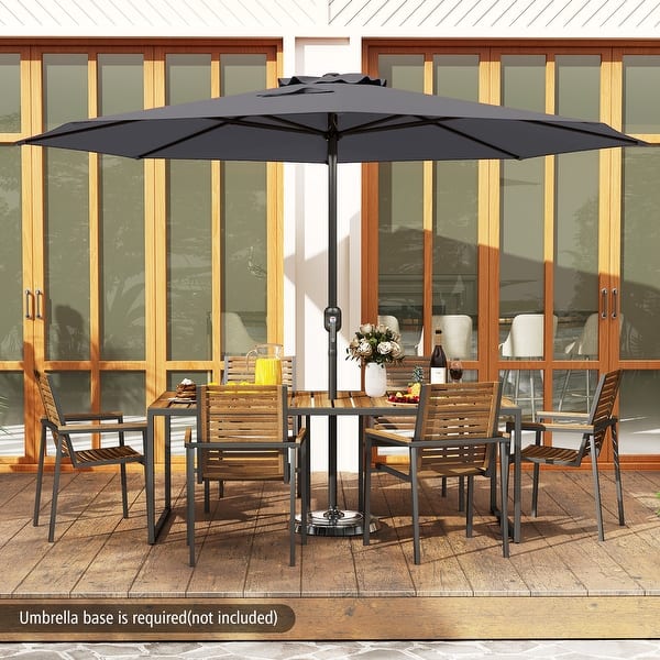 12 Feet Patio Polyester Umbrella with Metal Tube Pole and 8 Heavy-Duty Ribs - On Sale - Bed Bath & Beyond - 42748371 12 Feet Patio Polyester Umbrella with Metal Tube Pole and 8 Heavy-Duty Ribs - On Sale - Bed Bath & Beyond - 42748371