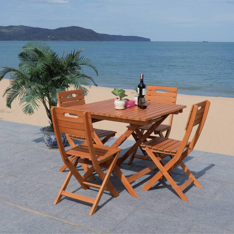 SAFAVIEH Outdoor Living Kresler Folding Table - 35"W x 35"D x 30"H