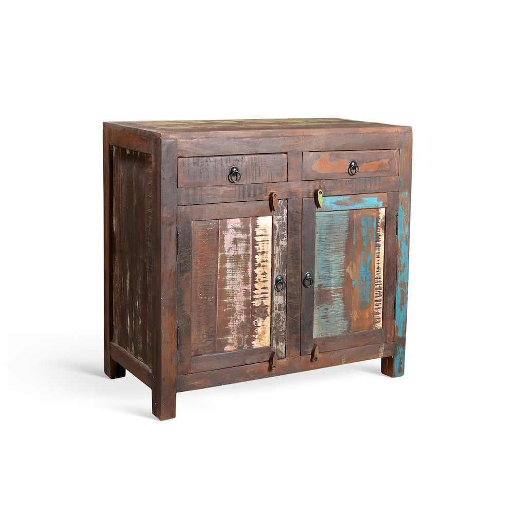 Handmade Reclaimed Wood 2-door Sideboard Cabinet (India)