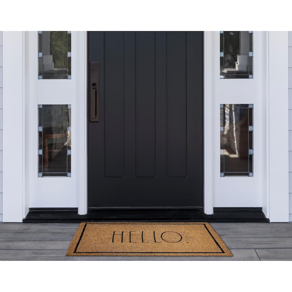 Rae Dunn Eviromentally Friendly Coir Welcome Mat - 24" x 36"